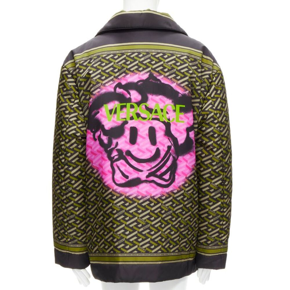 Versace 2021 Runway La Greca Coat